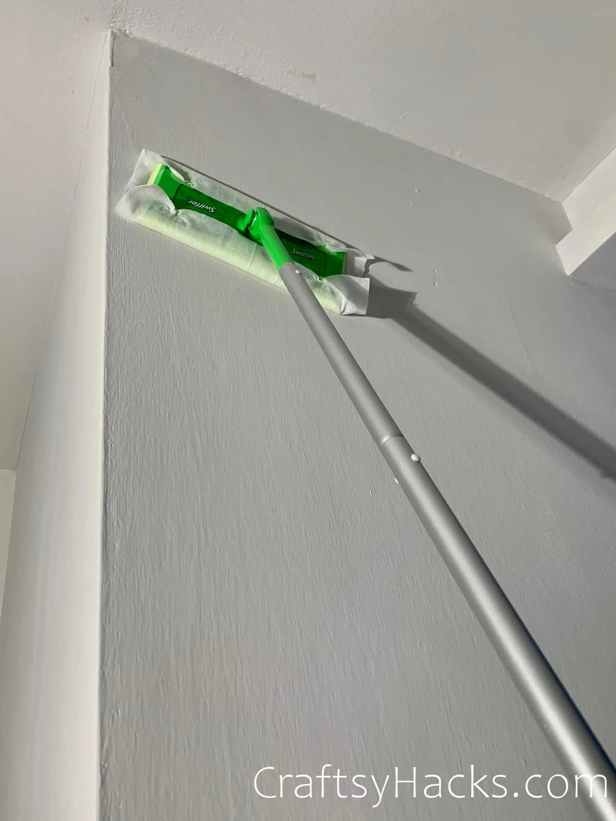 use mop to clean the walls