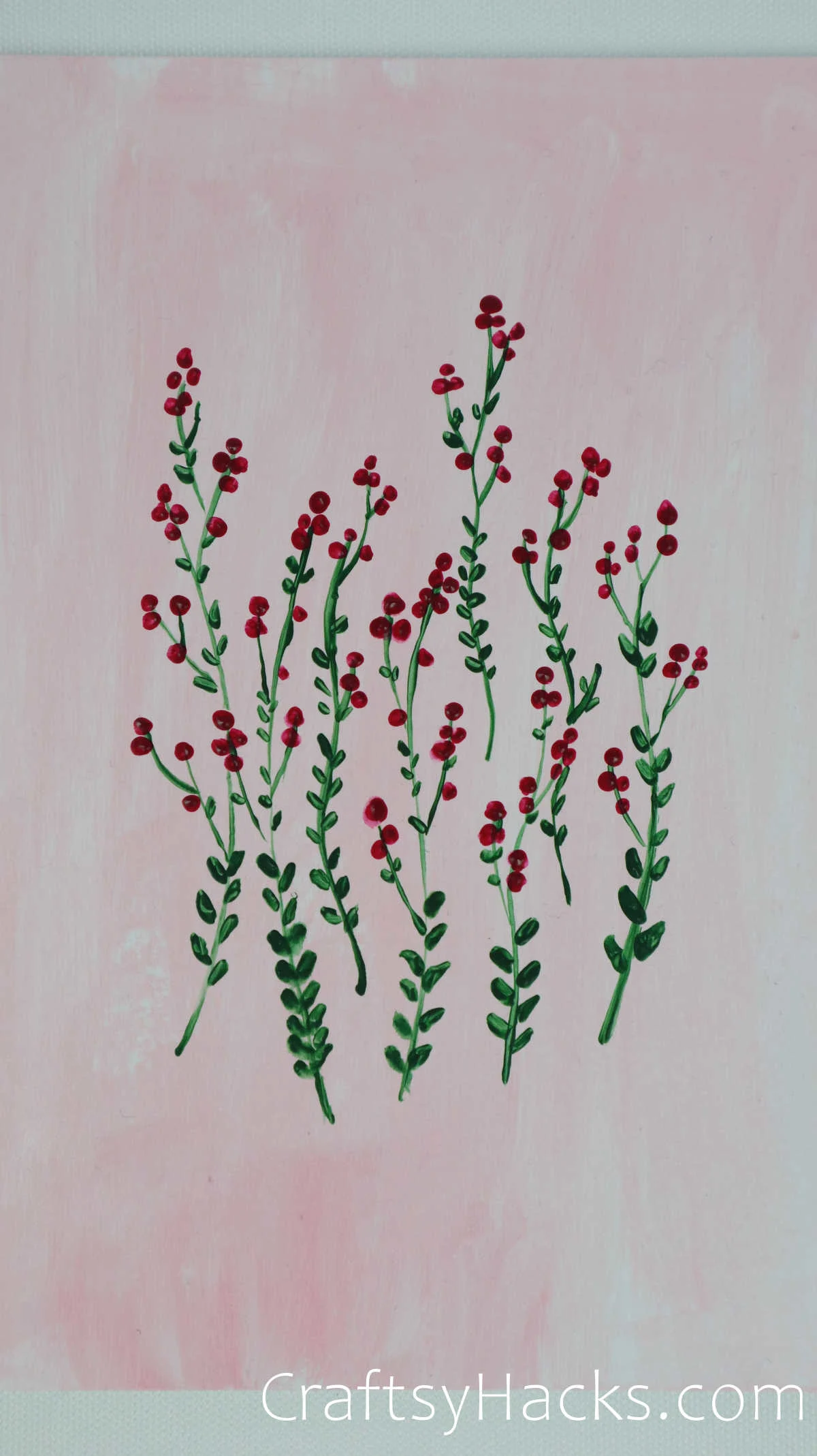 red salvias painting