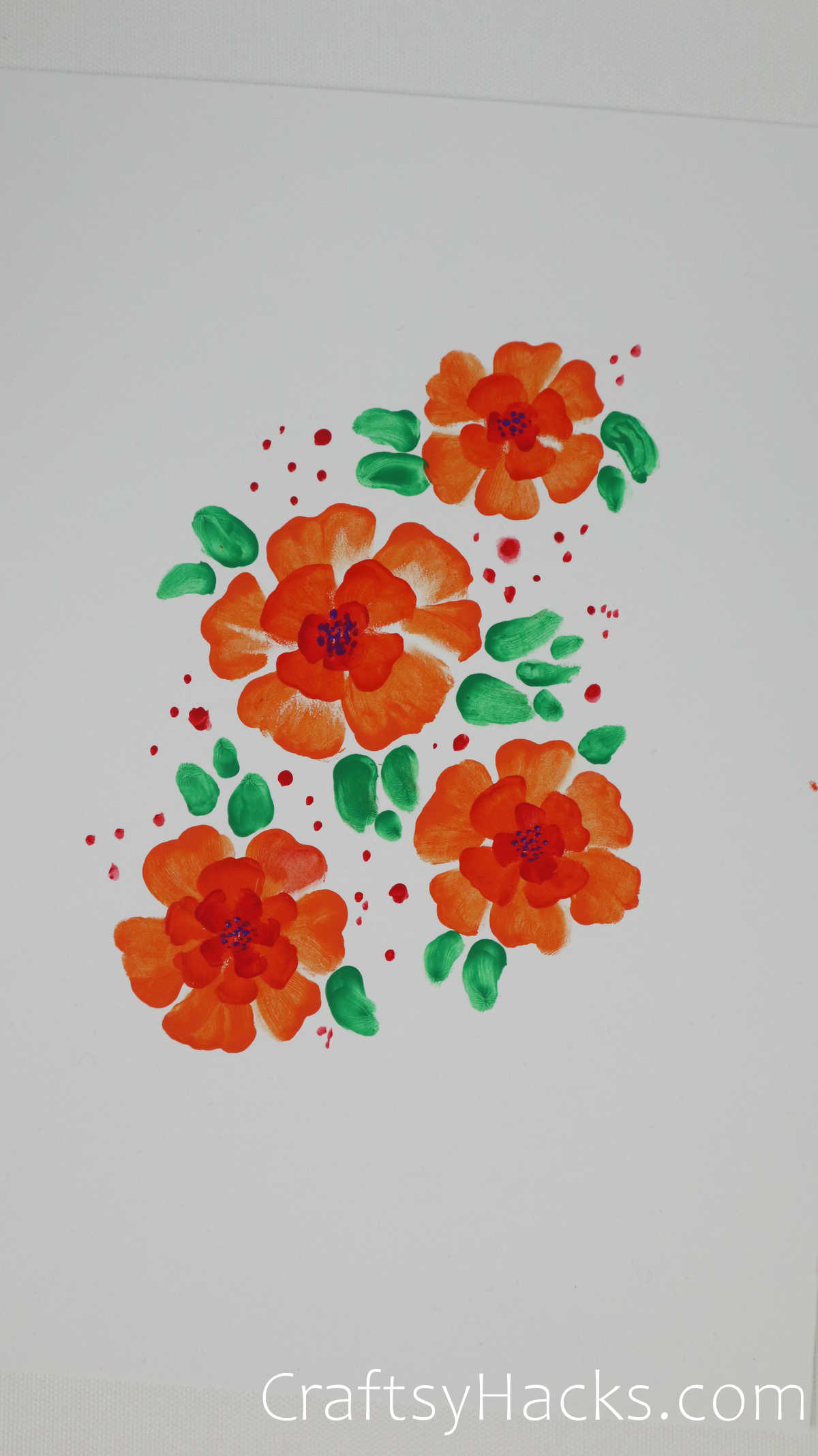 orange kings flower painting