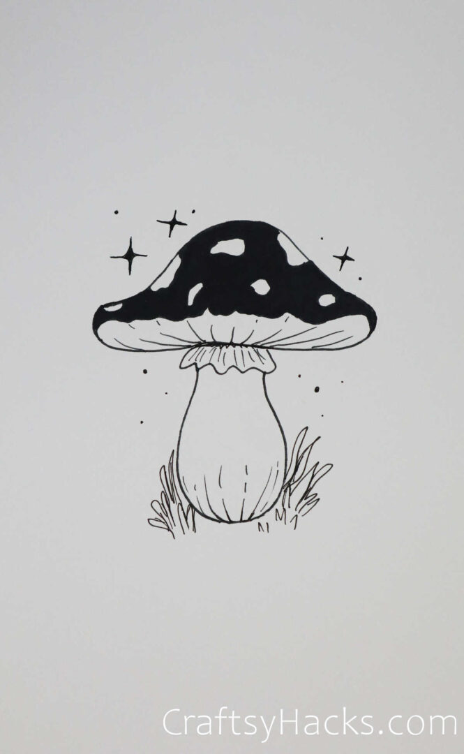 21 Easy Mushroom Drawing Ideas - Craftsy Hacks