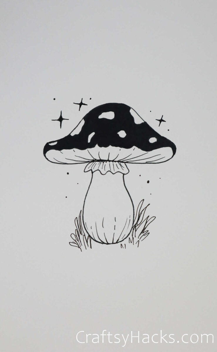 21 Easy Mushroom Drawing Ideas - Craftsy Hacks