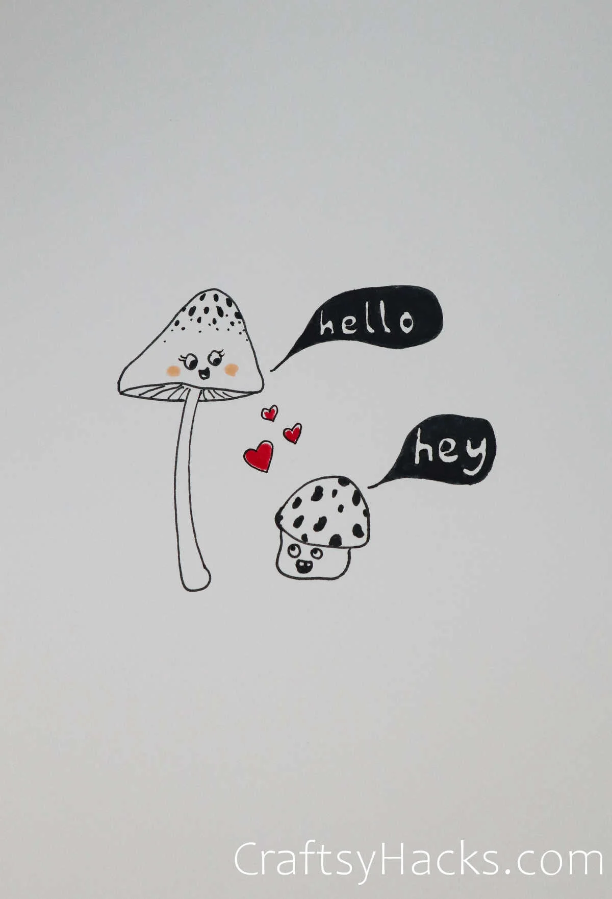 mushrooms in love drawing