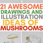 mushroom drawing ideas