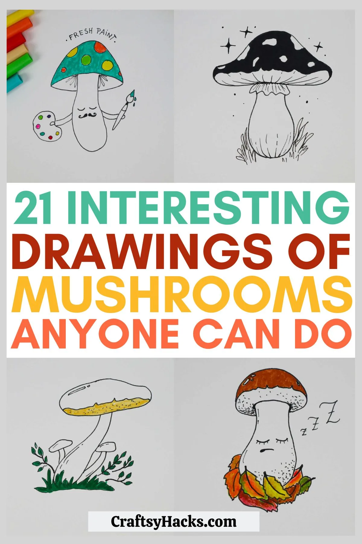 Mushroom Drawing Ideas