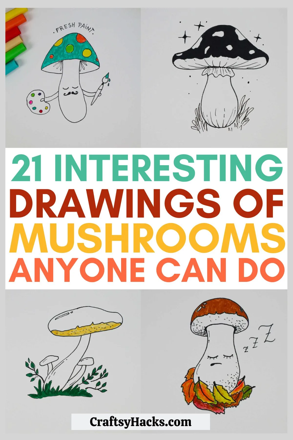 21 Easy Mushroom Drawing Ideas Craftsy Hacks