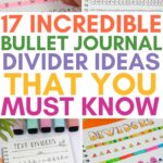 ideas for bullet journal dividers
