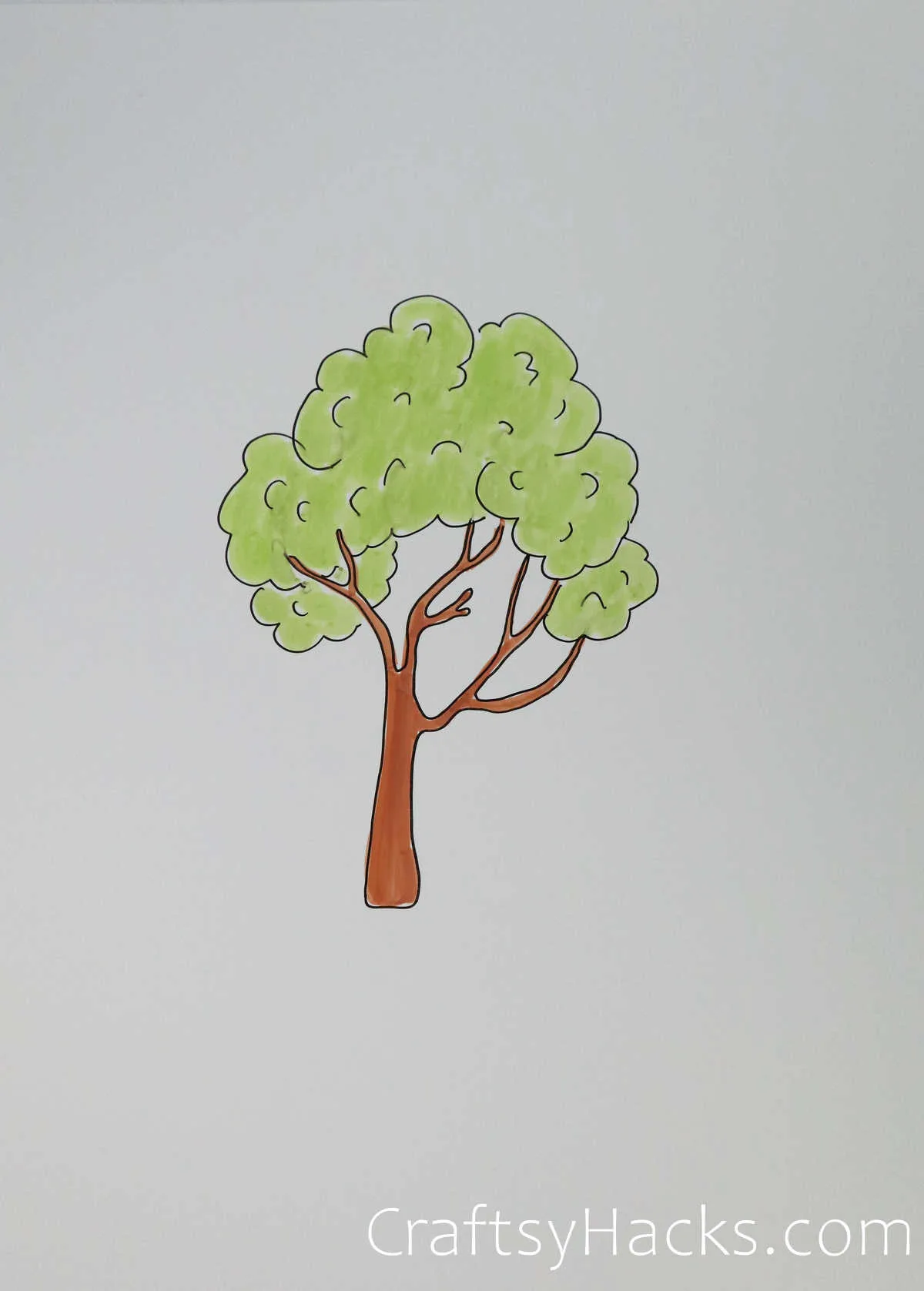 How to Draw Tree with Branches - Crafty Morning