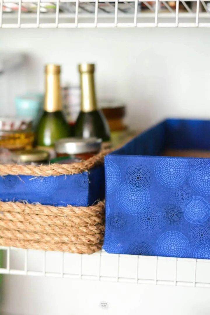 DIY cloth storage baskets