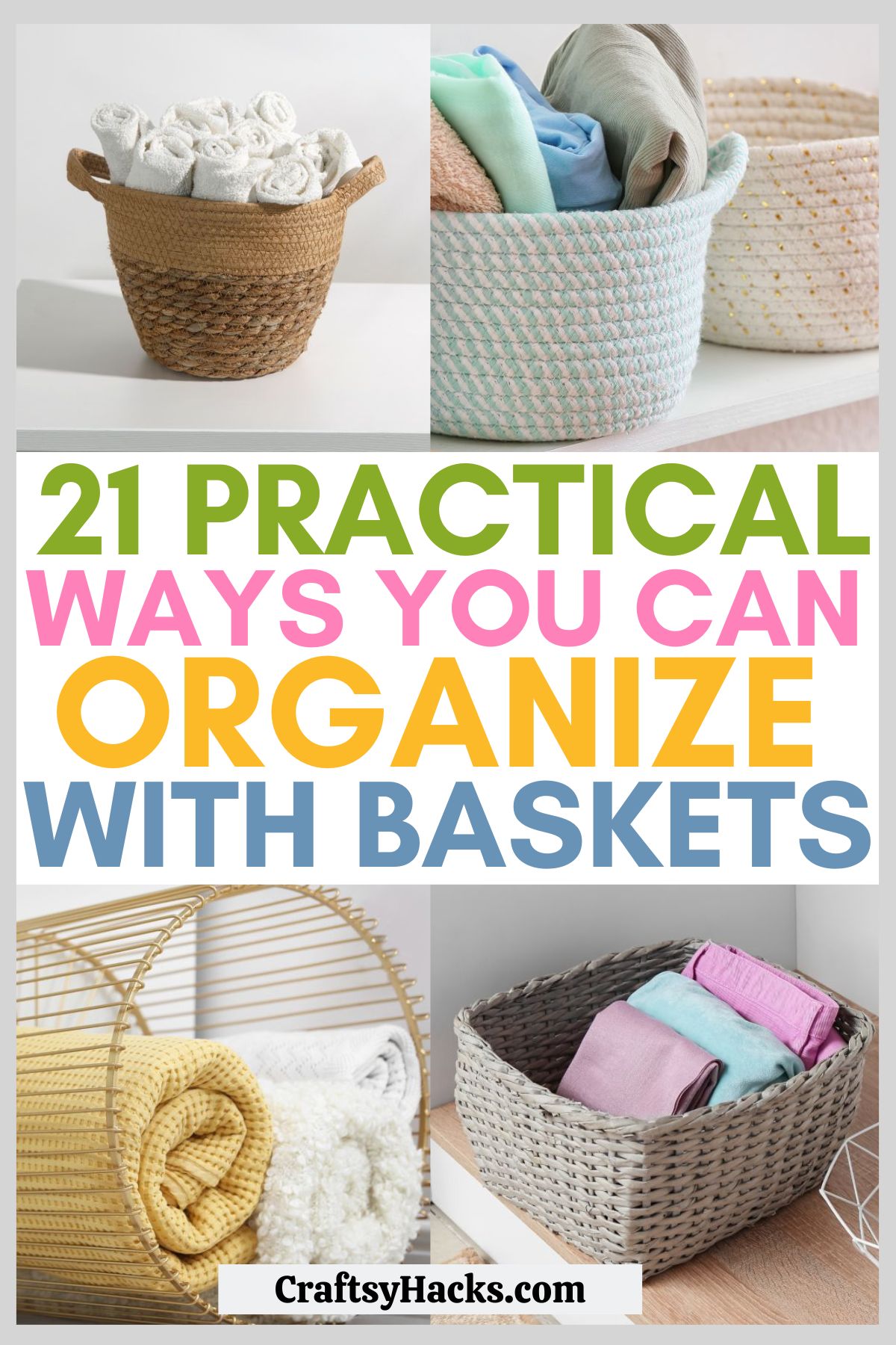 ways to organize with baskets