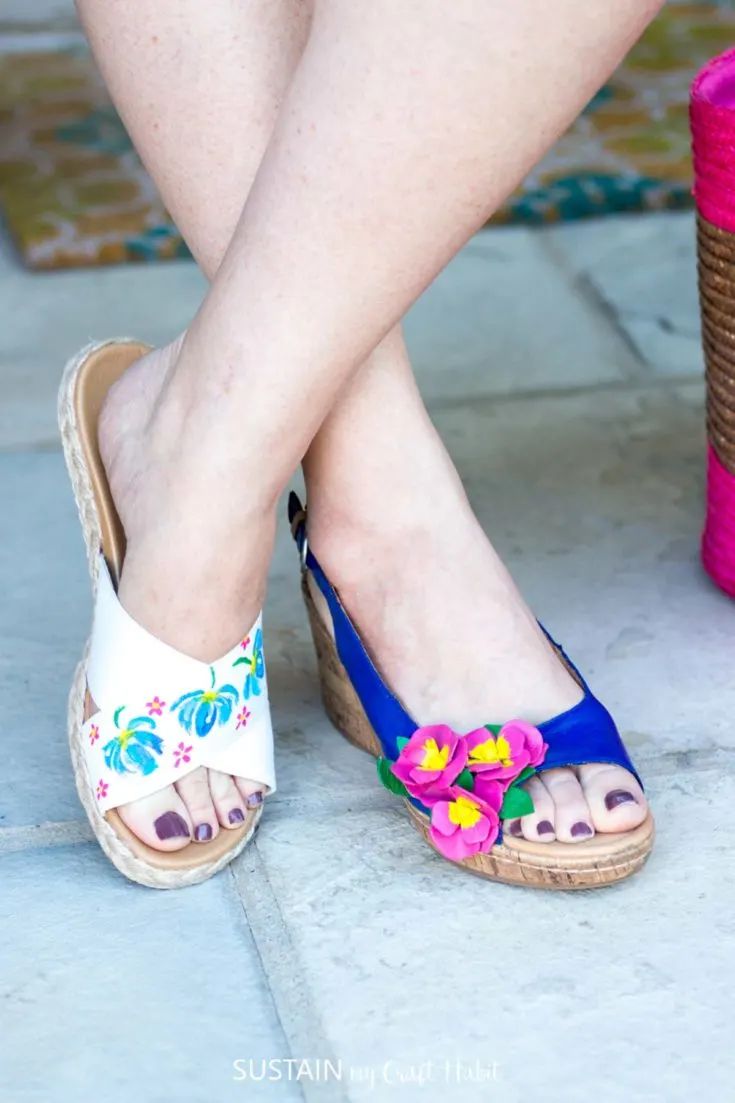 painted sandals
