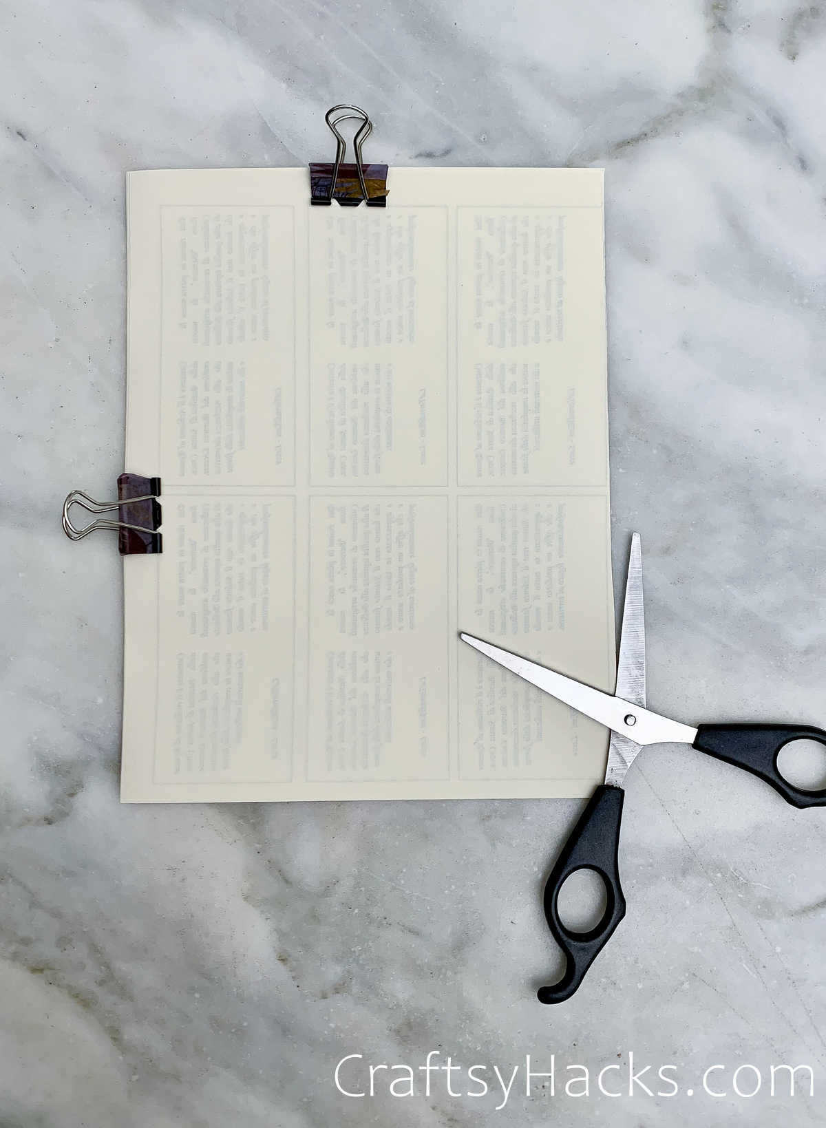 keep pages in place with binder clips