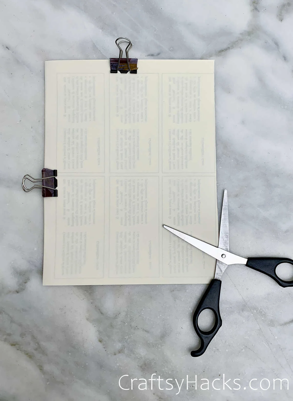 keep pages in place with binder clips