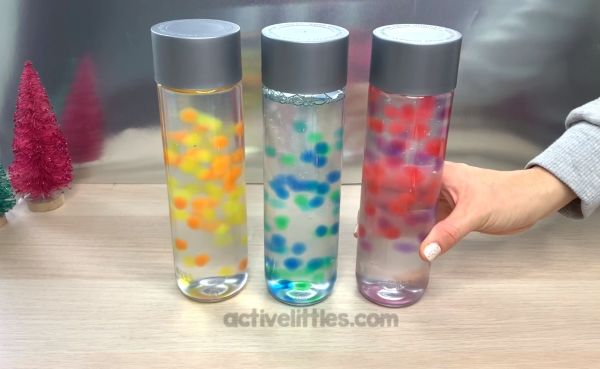 water bead calming sensory bottle