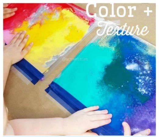 paint texture sensory bag