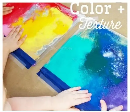 paint texture sensory bag