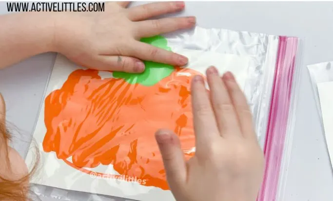 halloween squishy sensory bag