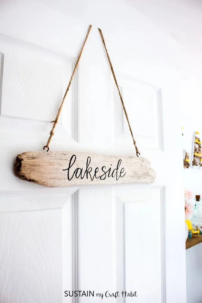 DIY driftwood sign