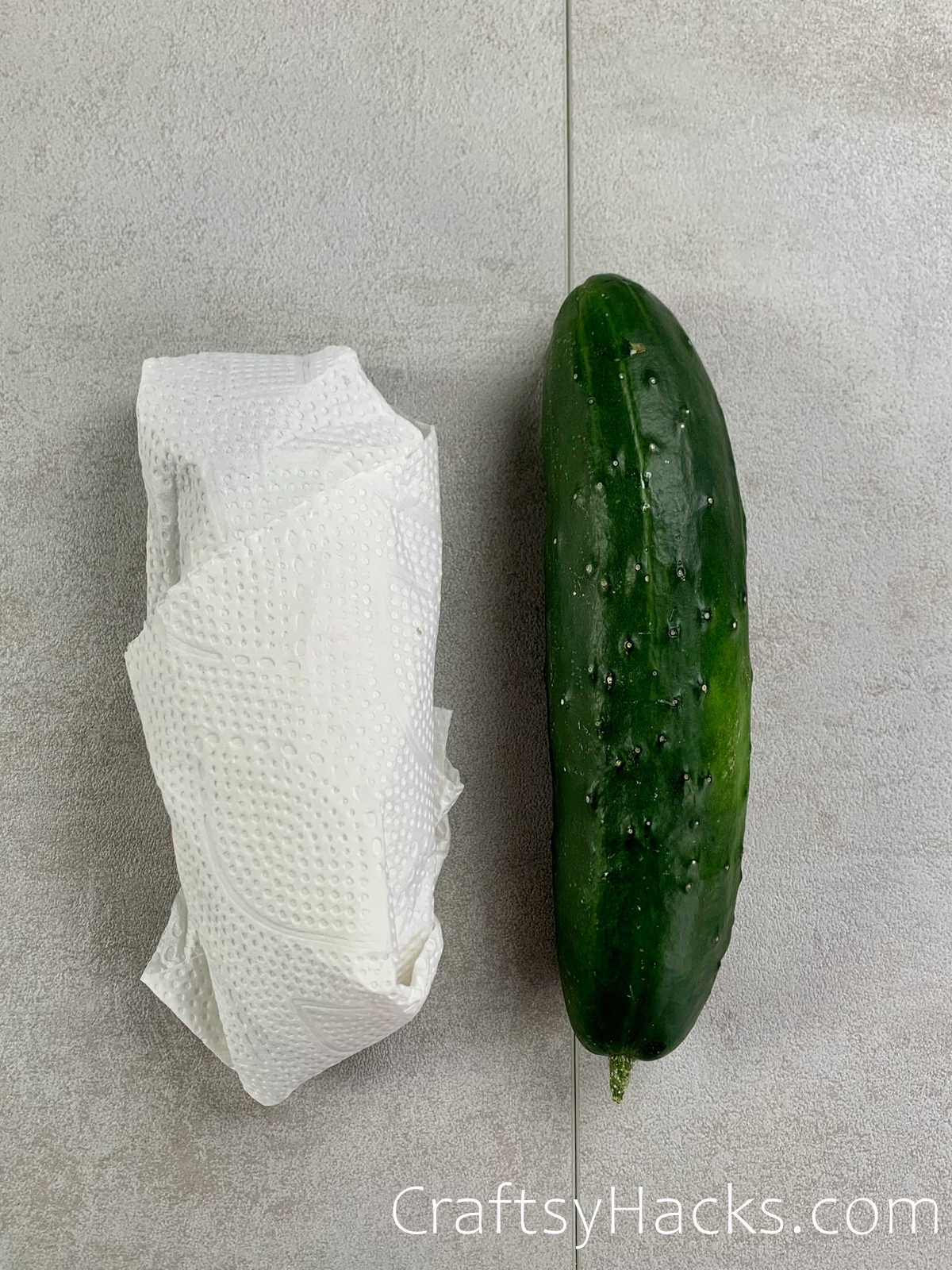 wrap cucumbers in a paper towel