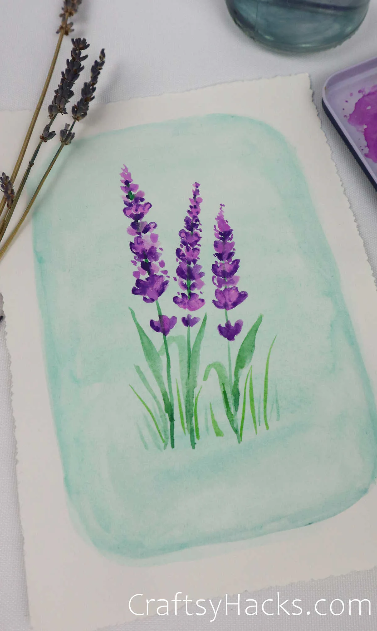 lavender watercolor painting