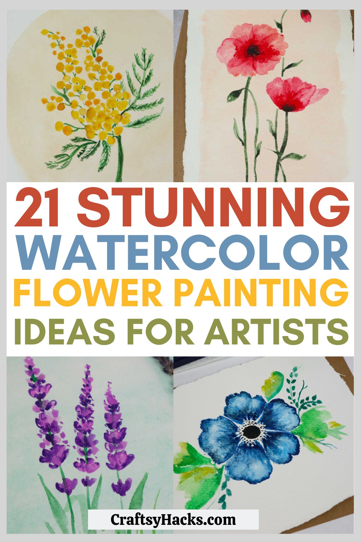 watercolor flower painting ideas