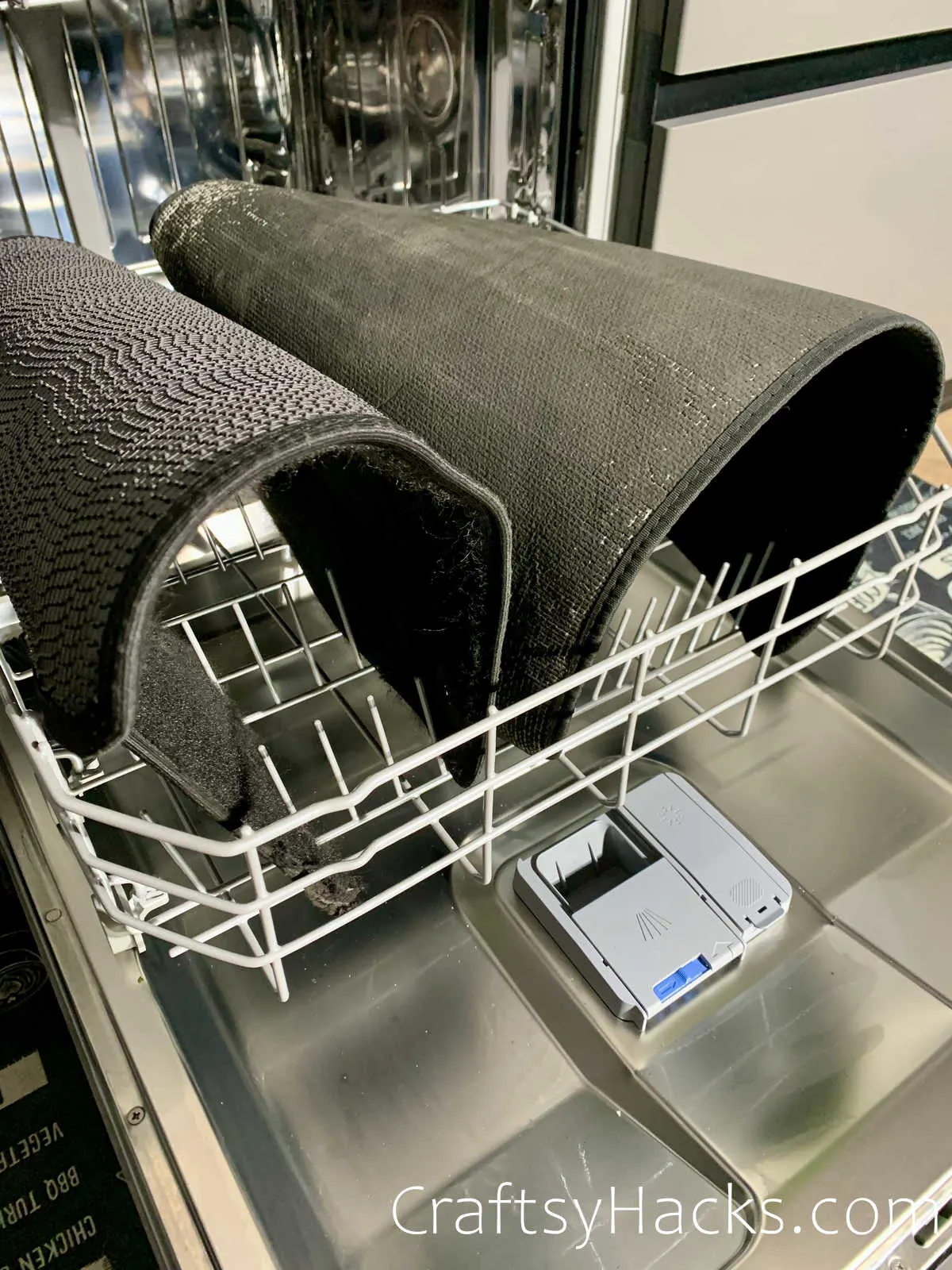 washing car accessories in dishwasher