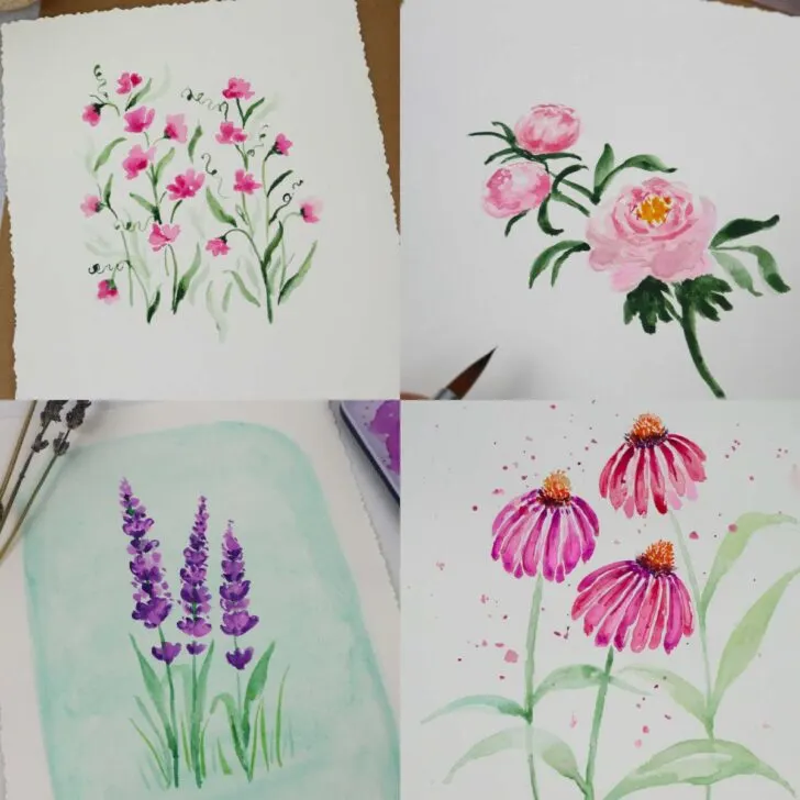 watercolor flower paintings