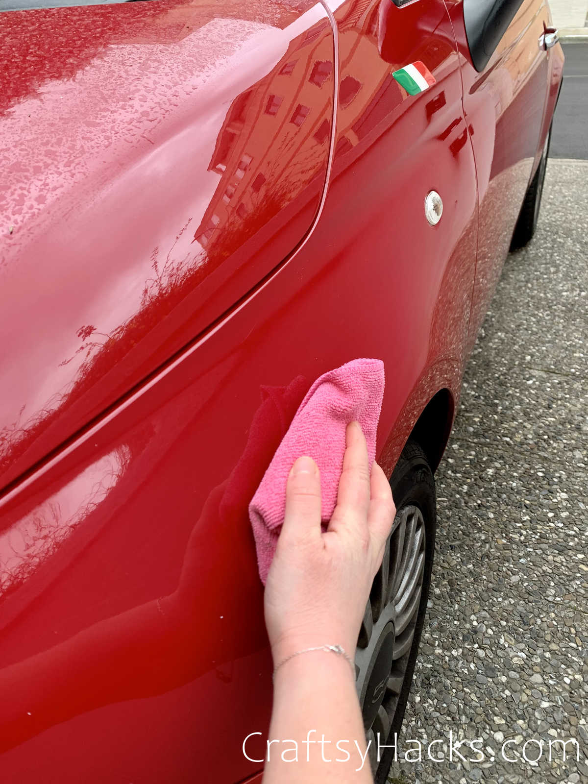 shine up car with DIY spray