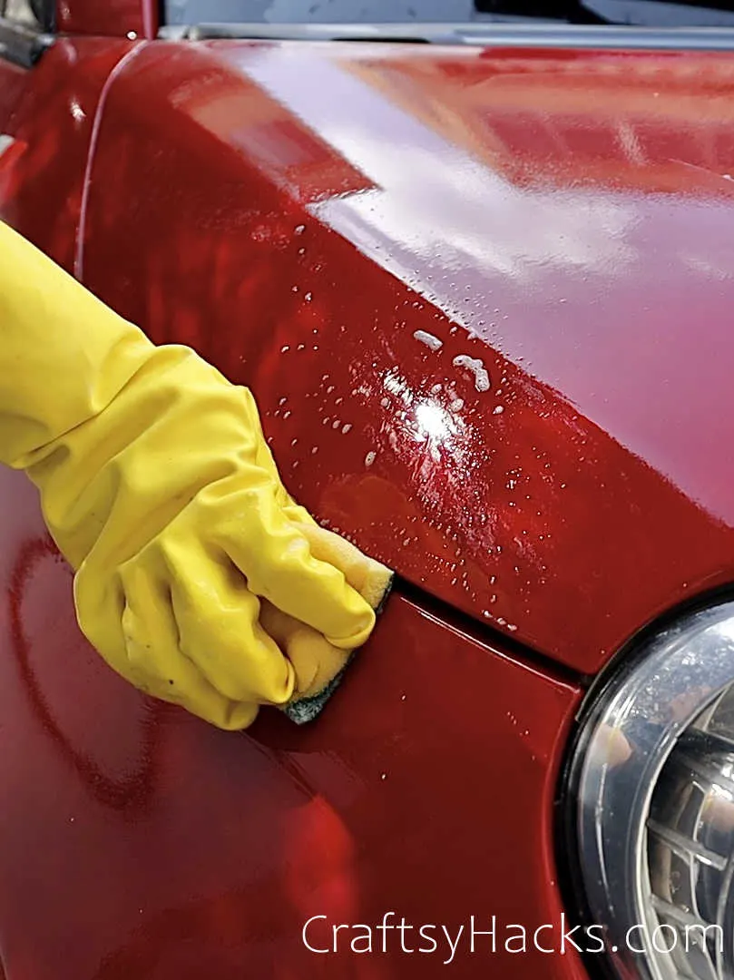 clean car with baking soda