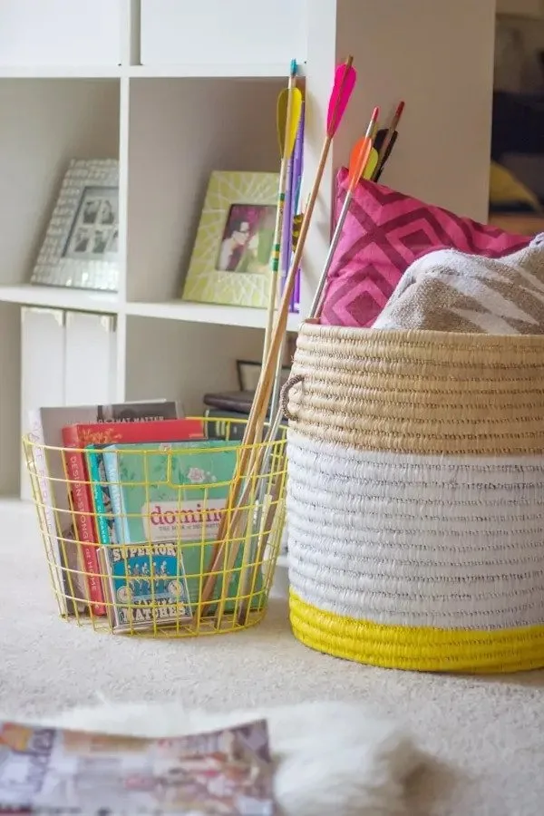 DIY Painted Woven Basket