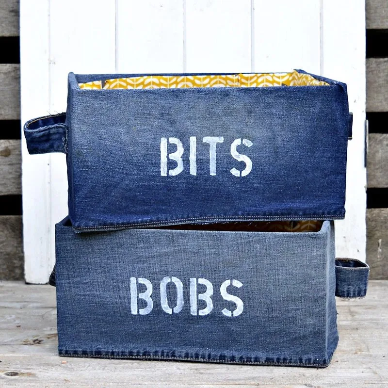 DIY Ikea Style Denim Storage Box