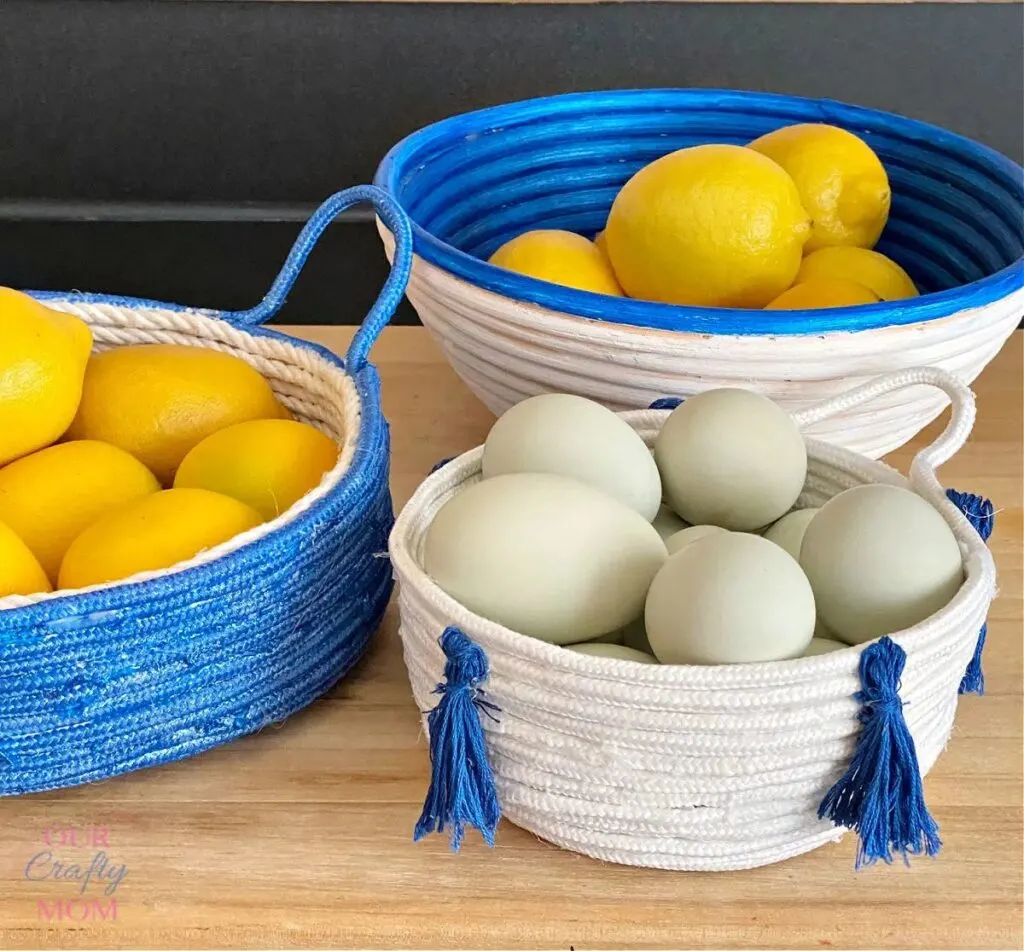 DIY No Sew Rope Bowl