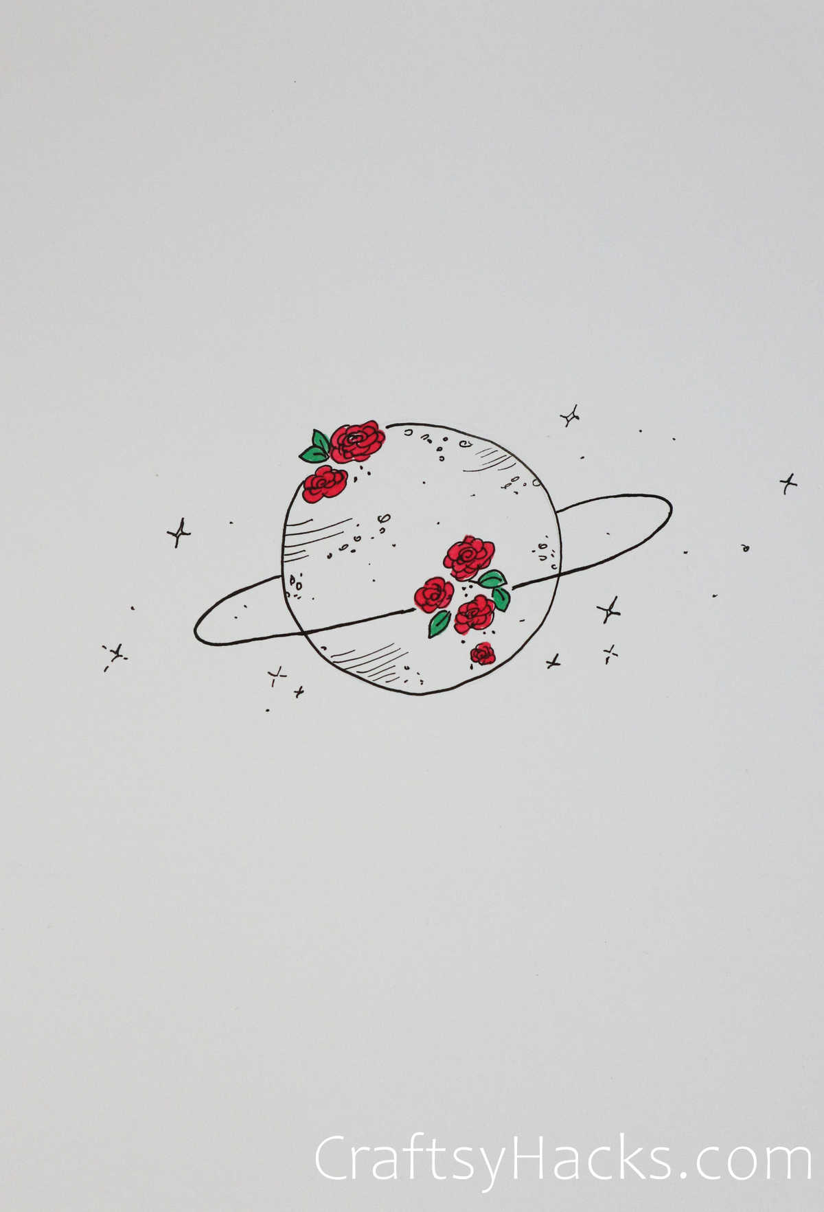 planetary rose drawing