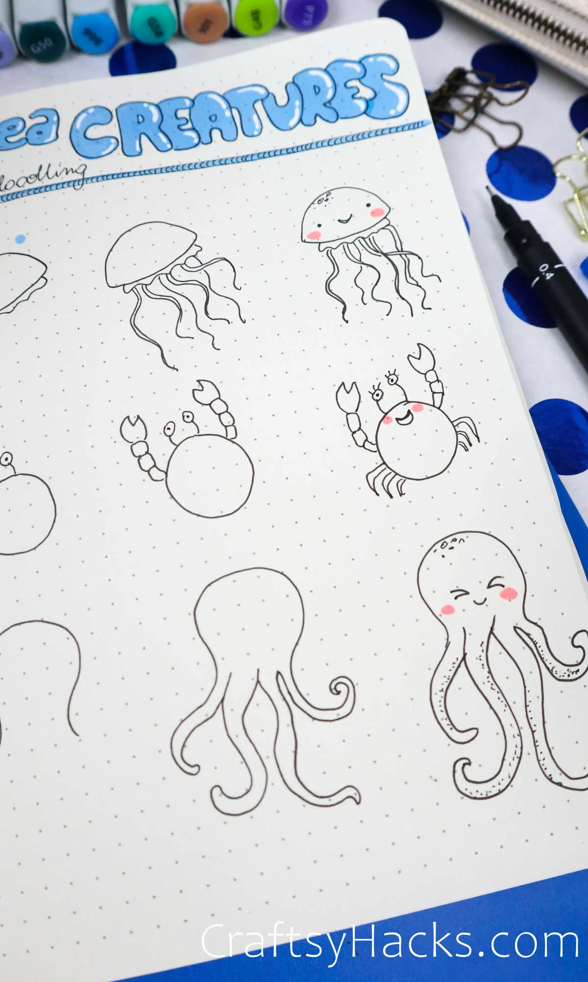 sea creatures drawings