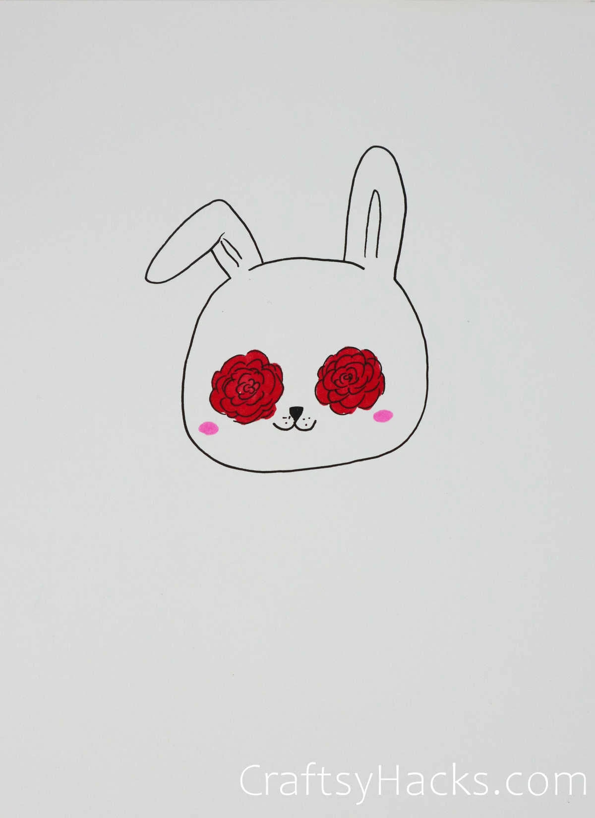 bunny with rose eyes