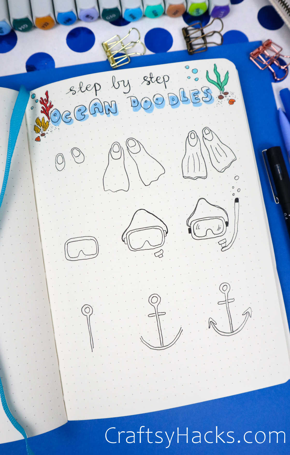 ocean doodle drawings