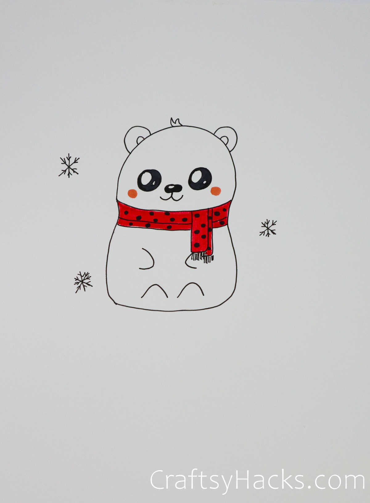 festive polar bear