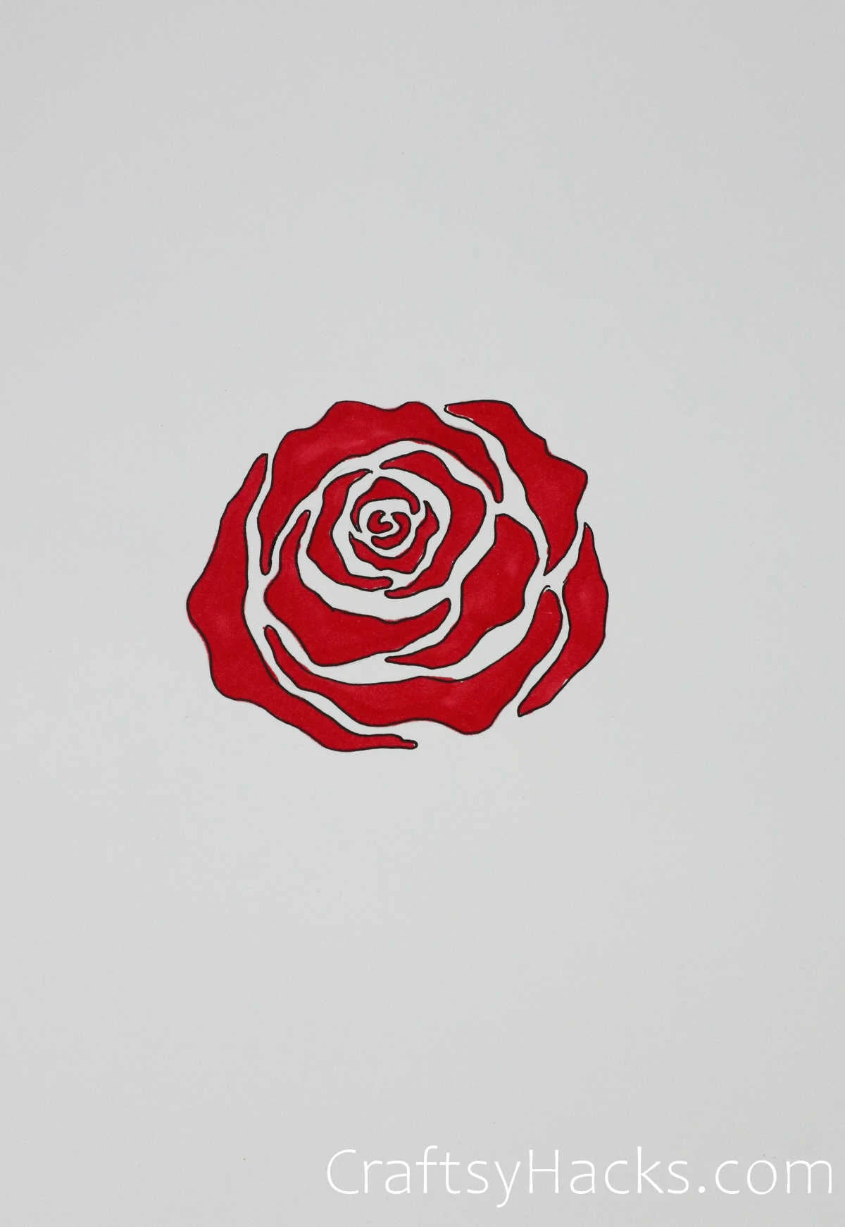 minimalist rose drawing