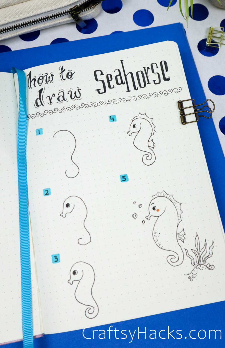 25 Best Ocean Doodles for Bullet Journal - Craftsy Hacks