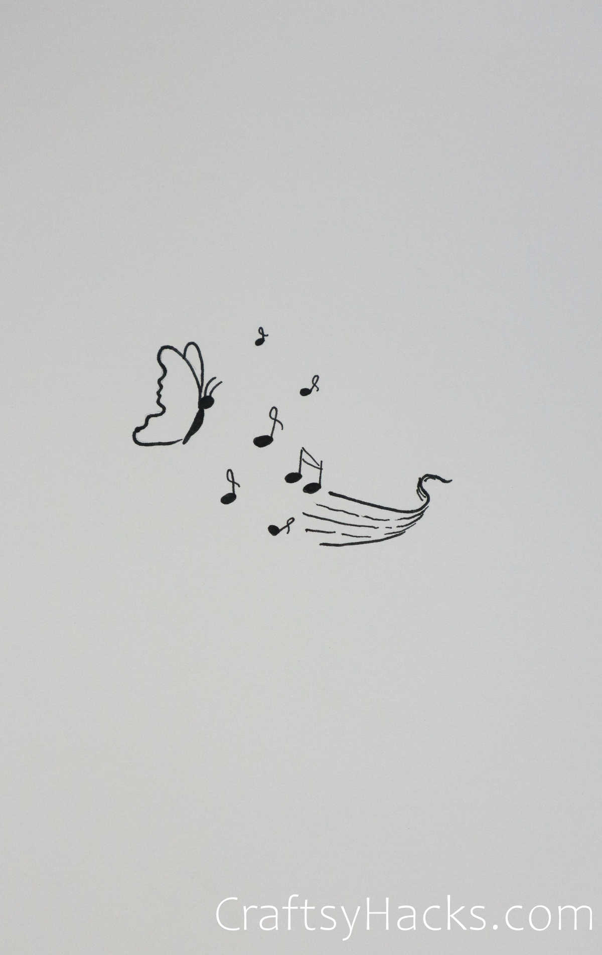butterfly music drawing