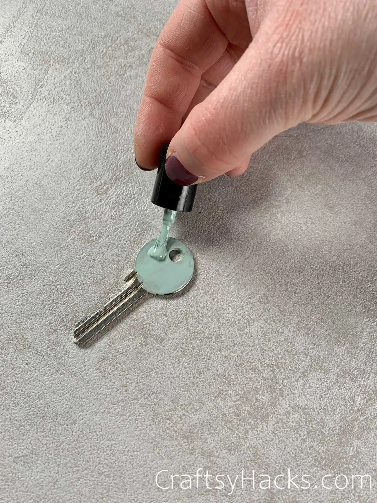 differentiate keys with nail polish