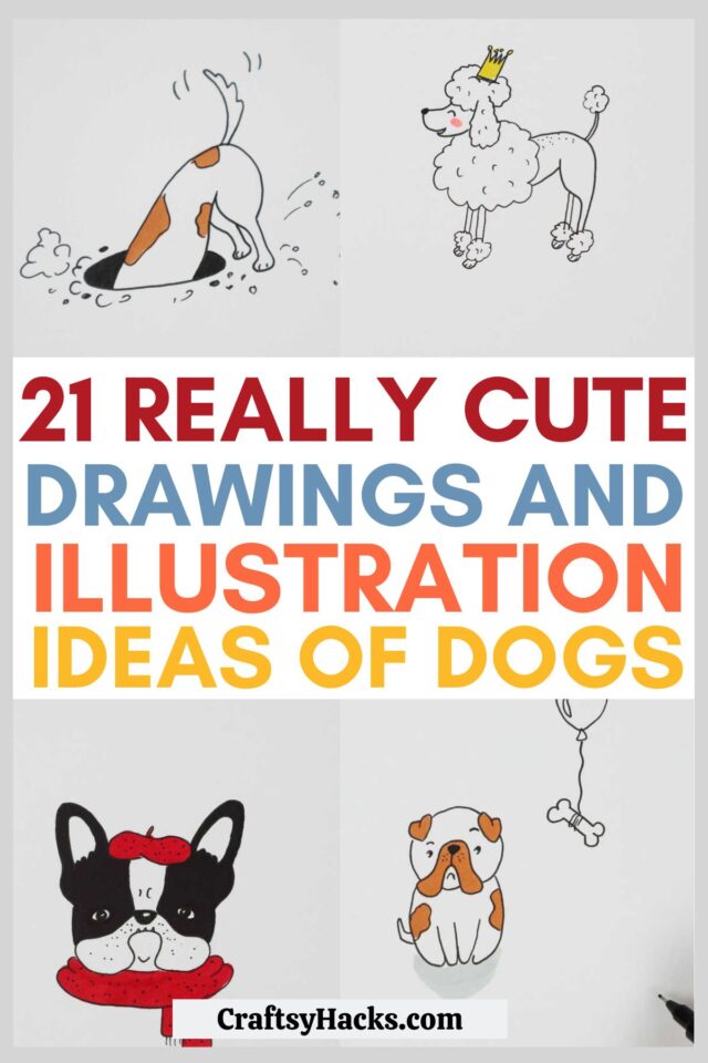 21 Easy Dog Drawing Ideas - Craftsy Hacks