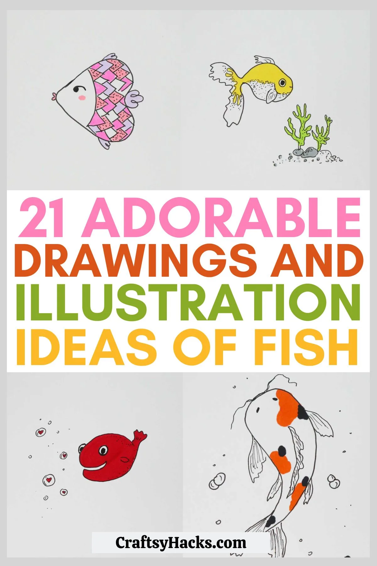 20 Easy Fish Drawing Ideas