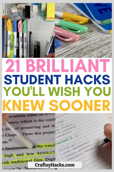 21 Genius Life Hacks for Students - Craftsy Hacks