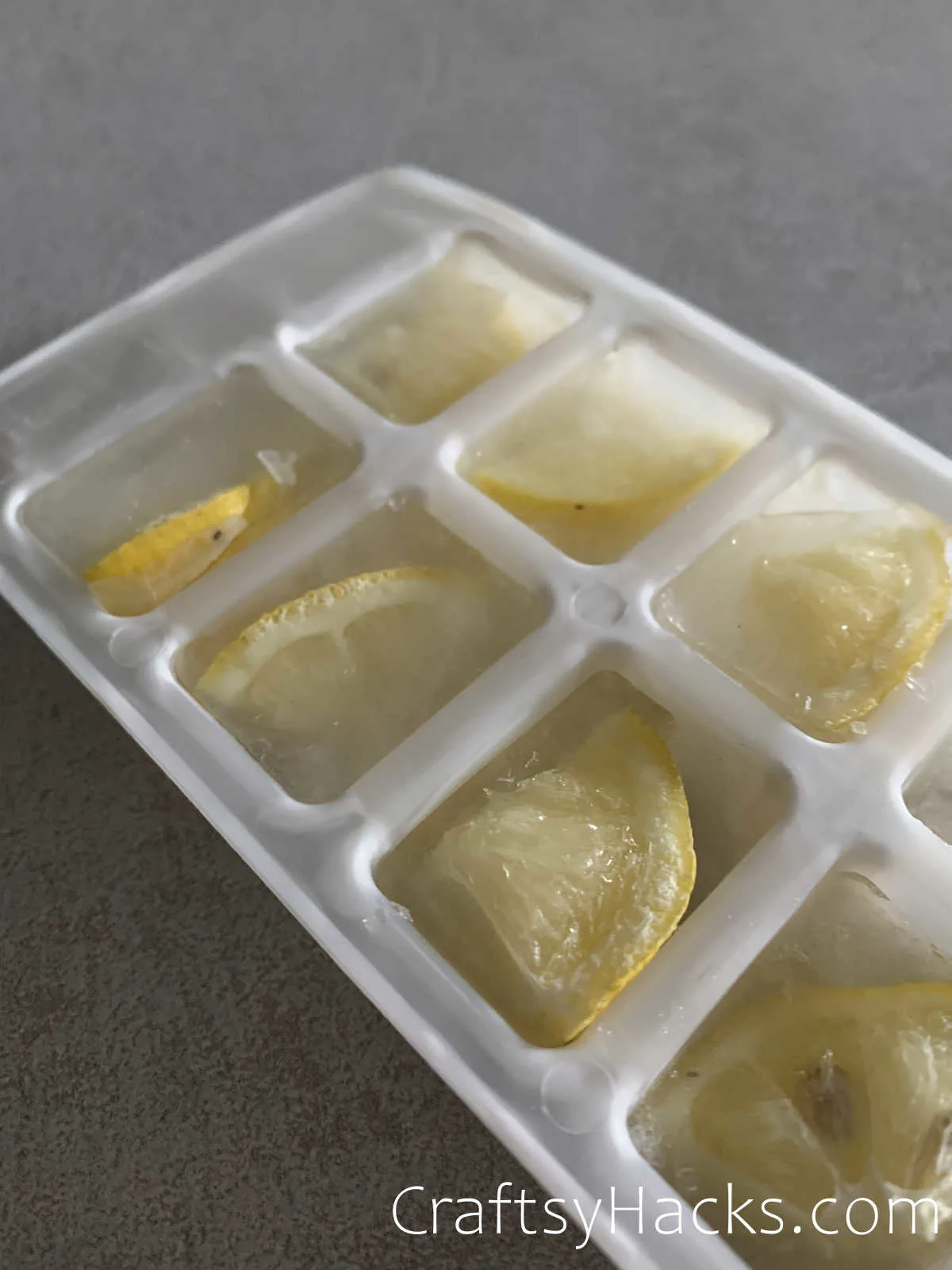 lemon water ice cubes