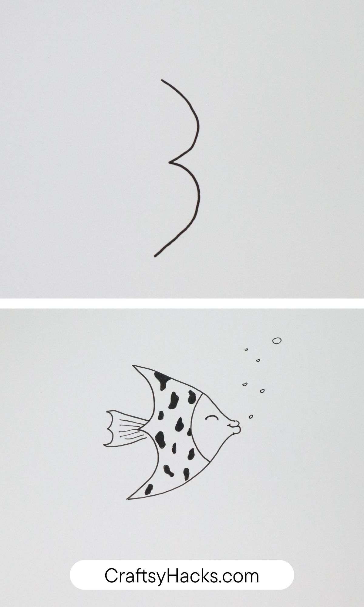 3 into fish drawing