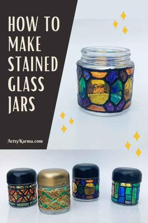 DIY stained glass lantern