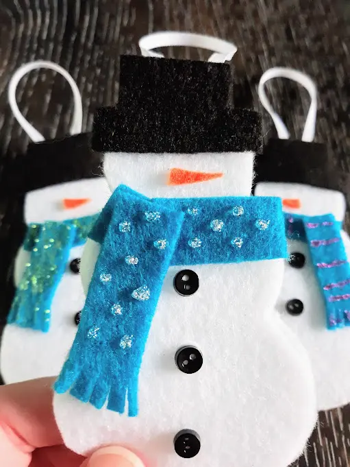 no sew felt snowman ornament