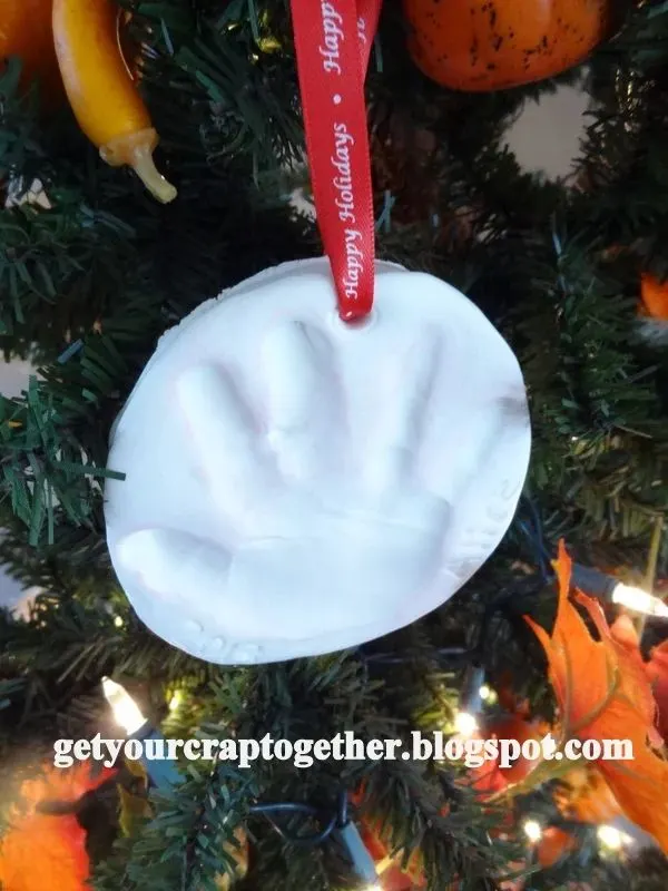 clay handprint ornament