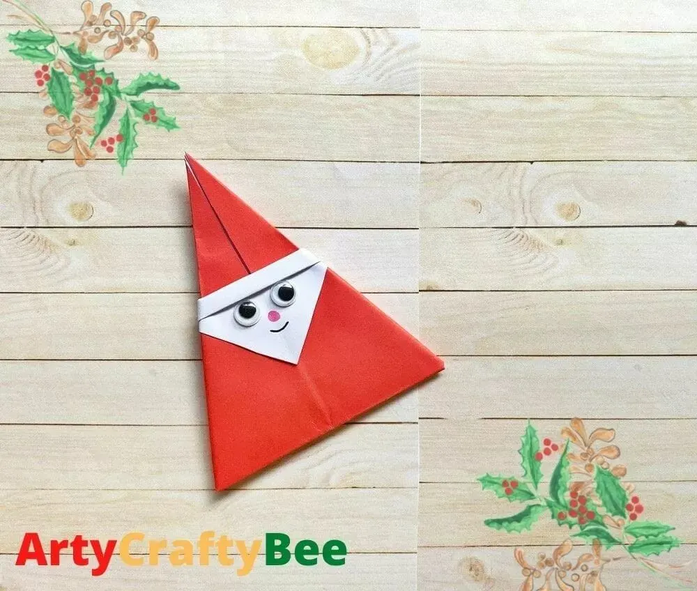 5 minute origami santa