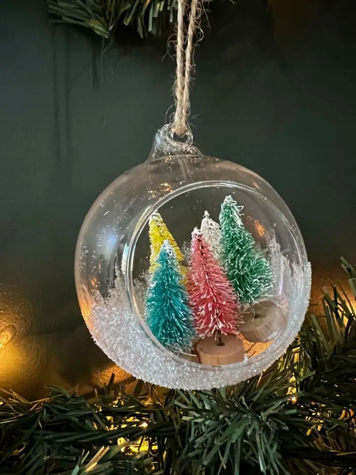 bottle brush tree ornaments